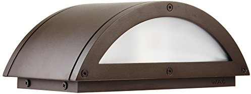 WAC Lighting WS-W2609-BZ Tube LED Outdoor Half Cylinder Wall Light Fixture, One Size, White/Bronze