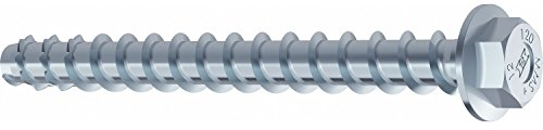 Heco - 48393 - vis d'ancrage béton - MULTI-MONTI-plus SS - tête hexagonale avec embase - zingué blanc A2K - Disque 7.5 L60 - qte. 50 pièces