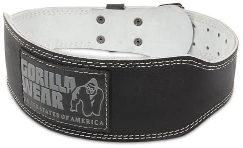 Gorilla Wear 4 Inch Padded Leather Belt - schwarz - Bodybuilding und Fitness Gürtel für Damen und Herren, L-XL