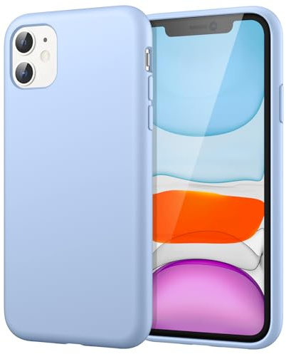 JETech Silikon Hülle für iPhone 11, Hellblau | Seidig Weiches Gefühl, Stoßschutz, Kratzfest, Mikrofaser-Innenfutter