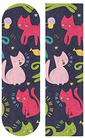 Mnsruu Skateboard Griptape Cat Longboards Griptape Schleifpapier für Rollerboard