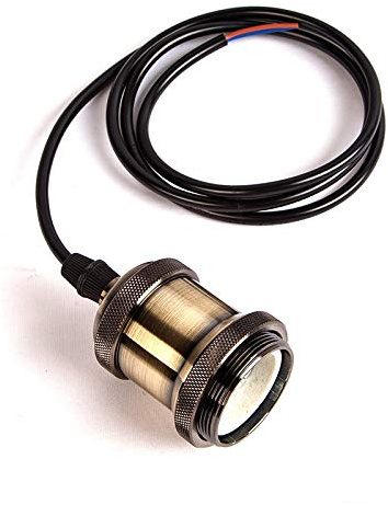 Lampenfassung, Vintage-Fassung, E27, Edison-Schraube, E27, Lampenfassung für DIY-Anhänger, Glühbirnenfassung, Adapter, Bronze