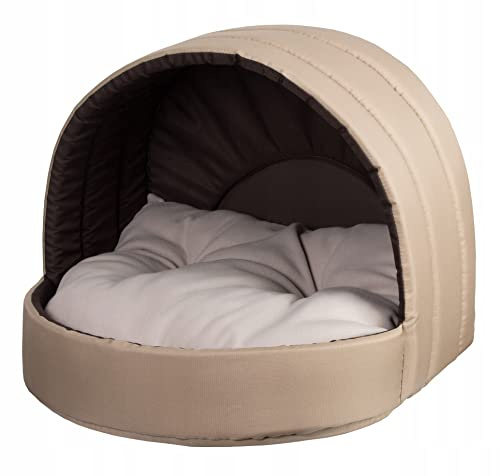 Best For Pets Hundehütte Hundebett Tierbett Katzenbett (Creme, 50x46 cm)