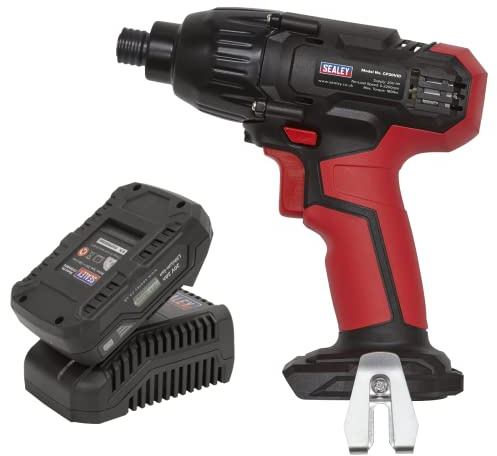 Sealey 20V SV20 Series 1/4 Hex Drive Impact Driver Kit - 2 Batteries - CP20VIDKIT