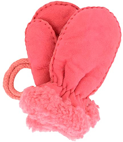 SNUGRUGS Manoplas de piel de oveja auténtica cosidas a mano para niños con pulgar y cordón