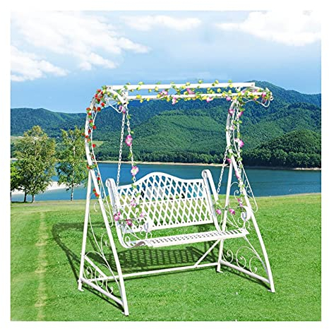 Terrasse Schaukel Veranda Gleiter Hängematte Hängebank Stuhl, Prinzessin Schaukelbett Outdoor Schaukelstühle für Erwachsene, Gartenschaukel Bequeme Outdoor Schaukelstuhl Bank