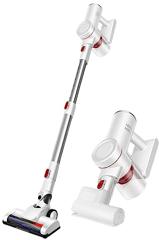 FAiruo 9500pa Aspirapolvere Senza Fili Portatile per La Casa, Motore Spazzolato 150 W, Multi-filtraggio, Verticale E Ricaricabile, per Pavimento/Tappeto/Peli Animali