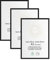 LYYYYX Lot de 3 cadres photo, format A3, en aluminium, noirs, avec verre acrylique, à suspendre verticalement ou horizontalement, pour photos, affiches, puzzles