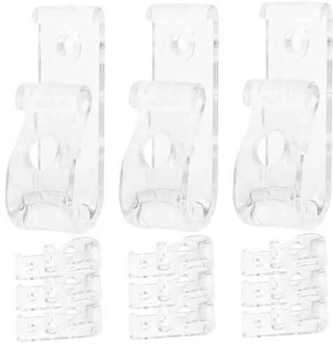 Garneck 36pcs Curtain Hook Roller Blind Connector Clips Plastic Curtain Hooks for Track Hanging Clips for Roller Shades Drape Loop Fixing
