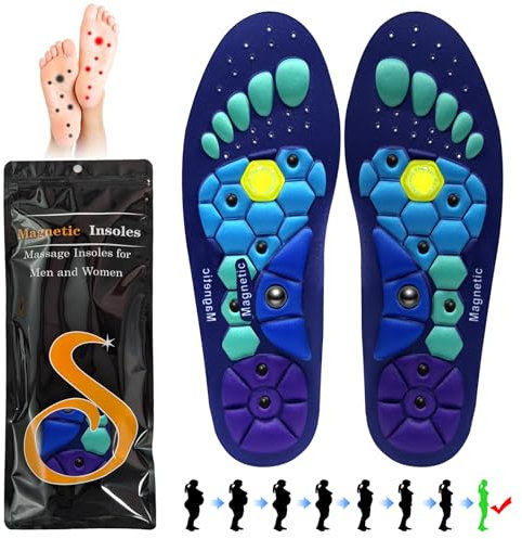 Einlagen zum Abnehmen, Magnetische Einlegesohlen Magnetischen Akupressur Einlagen Erleichterung Für Schmerzende Füße Mit Schuheinlagen Orthopädische gegen Müdigkeit und Fußschmerzen Küchenwerkzeug(04)