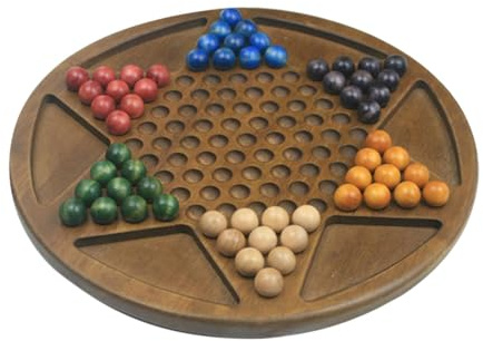Collections de jeux de société familiaux de dames chinoises en bois pour les 6 ans et plus, 6 billes de couleur