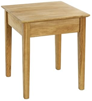 HAKU Beistelltisch Massivholz Eiche Couchtisch Holz Sofatisch - Maße: B 45 x H 52 x T 45 cm Style: Traditional