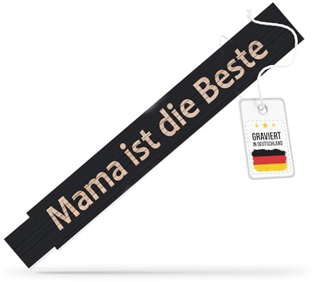 andSmile Zollstock für Mama - Meterstab aus hochwertigem Buchenholz - Zollstock mit Gravur Mama ist die Beste - Geschenk für Mütter zum Muttertag, Geburtstagsgeschenk, Weihnachtsgeschenk