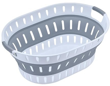 Cesto per la biancheria pieghevole, cestino per la biancheria, pieghevole, 36 litri, per la lavanderia, per la vasca da bagno, organizer per vestiti, cesto pop-up portatile, pieghevole, risparmio di
