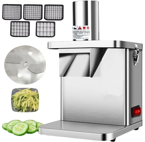 LFfwynog Trituradora, 250W 5 en 1 con Rebanadora Cortadora Eléctrica Profesional, Ensaladora Eléctrica para Frutas, Verduras, Quesos, Ensaladora para Uso Doméstico en la Cocina