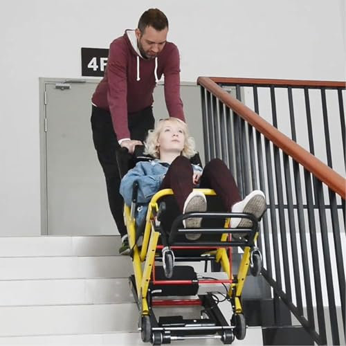 UYSELA Elektrischer Treppenlift-Rollstuhl für Ältere Menschen, Faltbarer Treppensteiger Rollstuhl, Elektrischer Treppensteiger-Wagen für Ältere Menschen