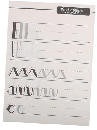 NUOBESTY Englisches Kalligrafie-übungsheft Schreibpapier Für Kalligraphie Transparentpapier-heft Für Anfänger Mit Künstlerischen Schriftarten Und Blumenmustern