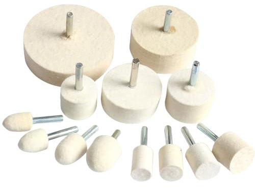Felt Buffing Wheel - 6mm Shank Cylinder Conical Grinding Head For Finishing Polishing Wool Steel Jade Woodwork Tool Accessories,10pc,Cylinder 6x40mm