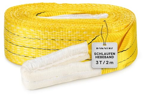 Schlaufen-Hebeband 3 t WLL – 2 m Nutzlänge – zweilagige Hebeschlinge | Polyester-Bandschlinge Typ B2 nach DIN EN 1492-1