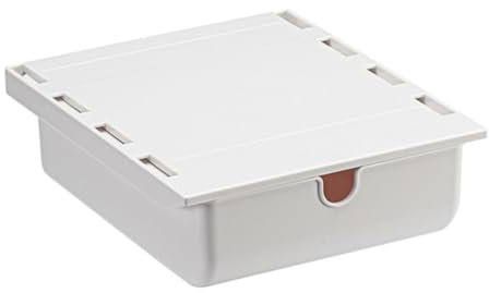 Operitacx Office Table Bottom Organizer Compartments Sticky Storage Box Hidden Sundries Holder