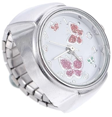 VALICLUD Ringfinger Uhr Digital Anschauen Band Schmetterlings-fingeruhr Ringuhren Dekorative Fingeruhr Uhrenring Frauen Klassische Uhren Für Herren Frauen Armbänder Schläfer Golden Metall