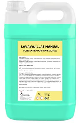 Lavavajillas Manual Proquimar – Detergente para Vajilla – Gran Poder Desengrasante – Formato Profesional 5L