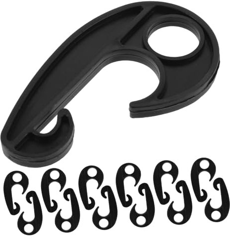 POPETPOP 20pezzi Ganci in Plastica PVC per Teloni per Auto Ganci per Corda Elastica Antivento per Tende da Sole Accessori Multiuso per Campeggio e Protezione dei Veicoli