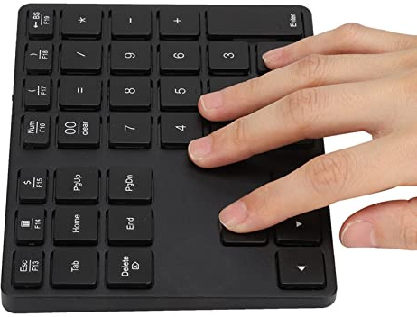 Tyenaza BT308 35 Teclas Teclado numérico, Teclado inalámbrico inalámbrico Recargable Compatible con Bluetooth 5.0 (Negro)