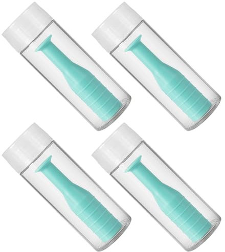 tiyiyok 4 Piezas Ventosas Lentillas, Removedor de Lentes de Contacto Profesional con Ventosa para Lentes de Contacto de Silicona, con Frascos Herméticos, para Lentes Blandas y Duras, Suave y Seguro