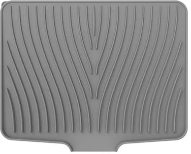 GXMDSGZ Abtropfmatte Geschirr 40 x 33 x 1,5 cm, selbstentleerender Seifenhalter, Silikon-Küchengeschirr-Tablett, Theken-Caddy-Organizer, Brett, Schüssel, Abtropfmatte(Gray)