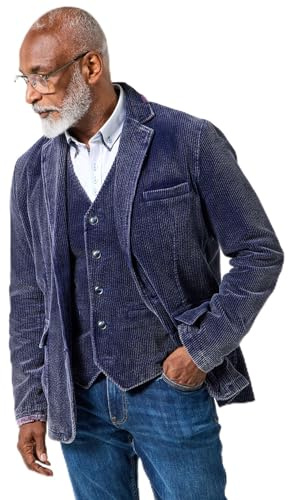 Joe Browns Elbow Patch Corduroy Blazer, Bleu Marine, 54 Homme