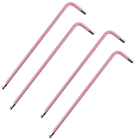 Nikovoke 4Pcs 2mm Ball End Hex Key Set, L-Shape Long Arm Allen Wrench, Compatible with Furniture Assembly, Bicycle Repair, Motorcycle Maintenance and DIY Projects