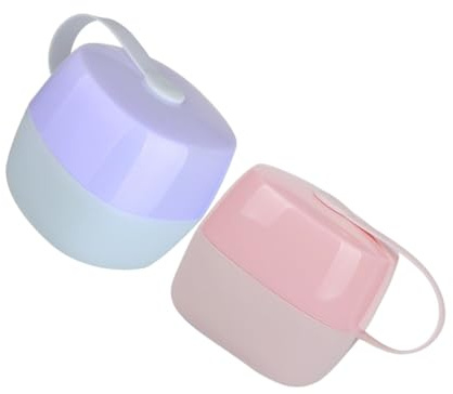 SUPVOX 2pezzi Scatola Portaciuccio Portatile per Ragazza Scatola per Ciuccio Bocca Larga in Pp per Giocattoli per Riporre Ciucci e Clip