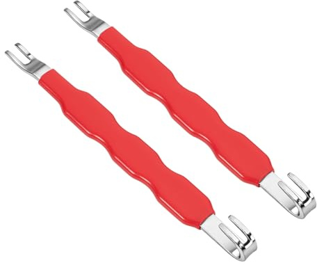Vinuwu 2Pcs Electrical Connector Separator Automotive Terminal Connector Remover Tool Universal Multi Functional Fit for Car, Truck Wiring Harness Repair (Red)