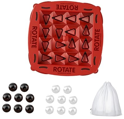 CoudarTitie Logikspiel Schachbrett Brettspiel Denkspiel Puzzle Tragbares Set aus Hochwertigem Pp Material für Kinder Familienunterhaltung Geburtstage