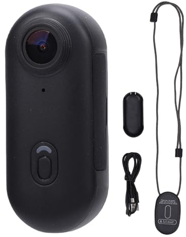 KIMISS 4K-Action-Kamera, Ultra HD 1080P-Video, Magnetische Lanyard-Federklemme, Einfache Montage, WiFi-Sportkamera, mit um 360 Grad Drehbarer Klemme für Radfahren, Motorrad,