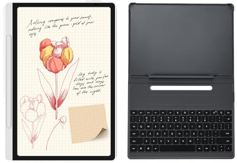 XPPen Magic Note Pad 3in1 Color Digital Notebook 10.95'' Paper Note Taking Tablet & XPPen ACK09 Folio Keyboard for Magic Note Pad Shortcut Keyboard Protector Case Stand