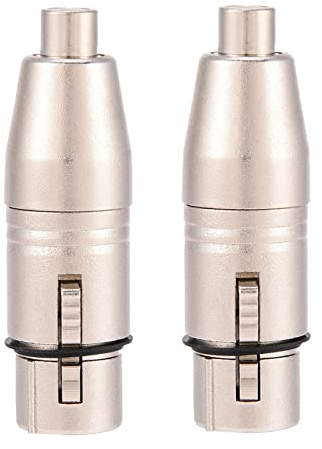 MENDUNER 2-teiliger XLR-Adapter, 3-poliger -Gender-Changer-Kupplungsstecker, Gehäuse aus Zinklegierung, Schraubenfreies Design für Mikrofon-Mischverstärker