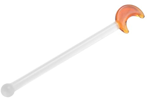 5pcs Glass Swizzle Sticks Handmade Stirring Bar for Milk Home Use | Safe Portable Glass, Five Piece Set, for Milk and Swizzle Stirring at Home
