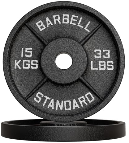 LIFERUN Gusseisen Hantelscheiben Set, 10kg, 15kg, 20kg Hantel Set | für 50mm Olympia Gewichte Hantel Bar, Metall Hantelscheiben für Gewichtheben und Hip Thrust, Hantelscheiben für Home Gym