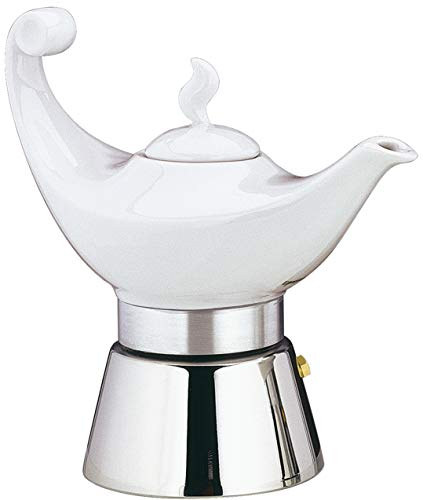 Cilio Espressokocher Aladino, 4 Tassen, Edelstahl, Porzellan, Induktion geeignet