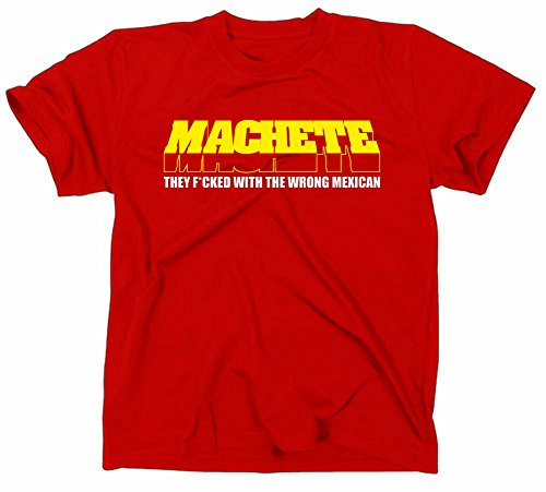Styletex23 Machette Kult-Shirt Grindhouse Planet Terreur, Laminated Posters Tarantino/Rodriguez XXL Rouge - Rouge