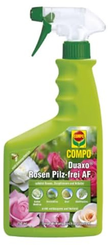 Compo Duaxo Rosen Pilz-Frei AF, Bekämpfung von Pilzkrankheiten an Rosen, Zierpflanzen und Kräutern, Anwendungsfertige Handsprühflasche, 1500 ml