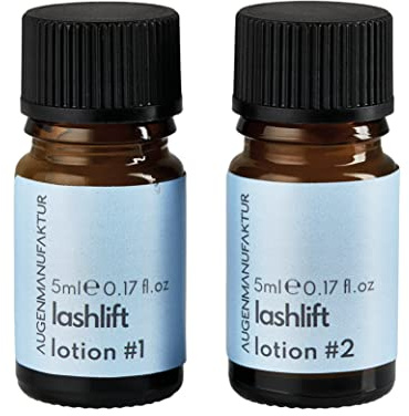 Augenmanufaktur Wimpernlifting Duo Set professionell für lange voluminöse natürliche Wimpern - Lifting Lotionen #1 & #2 in Fläschchen