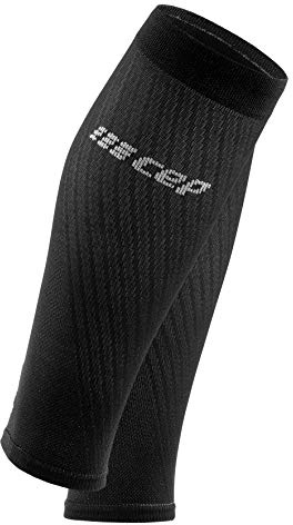 CEP M Ultralight Compression Calf Sleeves Schwarz - Dünne leichte Herren Beinlinge, Größe V - Farbe Black - Light Grey