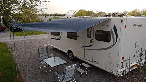 Wild Earth Universal sun canopy awning for Caravan or Motorhome 240cm x 300cm Medium Grey
