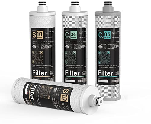 Frizzlife M3005 - Juego de cartuchos de filtro de repuesto (4 unidades) para SK99, SP99, SK99 y SP99 nuevo sistema de filtro de agua debajo del fregadero