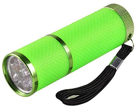 Benkeg Luce Flash - Mini Flash Light per Led Lampada per Polimerizzazione a Gel UV Light Handheld Asciugacapelli Nail Flashlight 9 Led 395Nm Rilevatore di Torce UV per Facciale