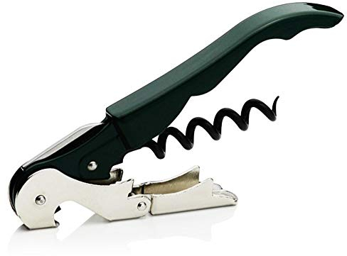 PULLTAP'S GENUINE Classic 500 Verde Oscuro - Sacacorchos de camarero para uso profesional - Fabricado en España - Incluye doble palanca articulada, navaja cortacápsulas y abrebotellas