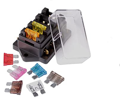 edi-tronic 12V/24V 4fach Sicherungshalter Sicherungsdose Sicherungskasten 8 KFZ Sicherungen